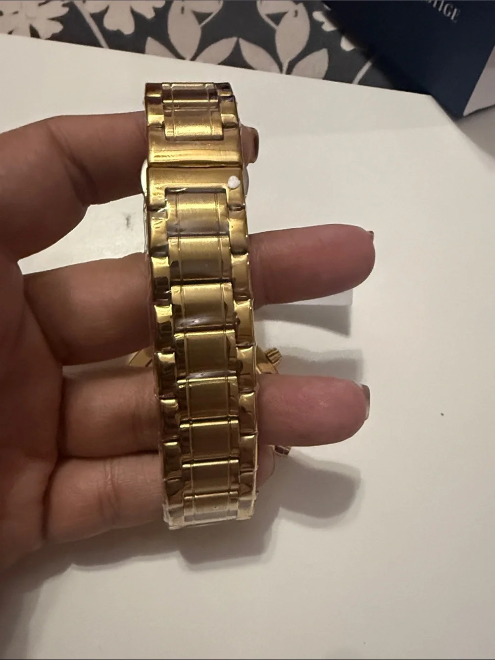 Invicta Montres Prestige MPW-0318 Gold Chronograph Watch 44mm NIB